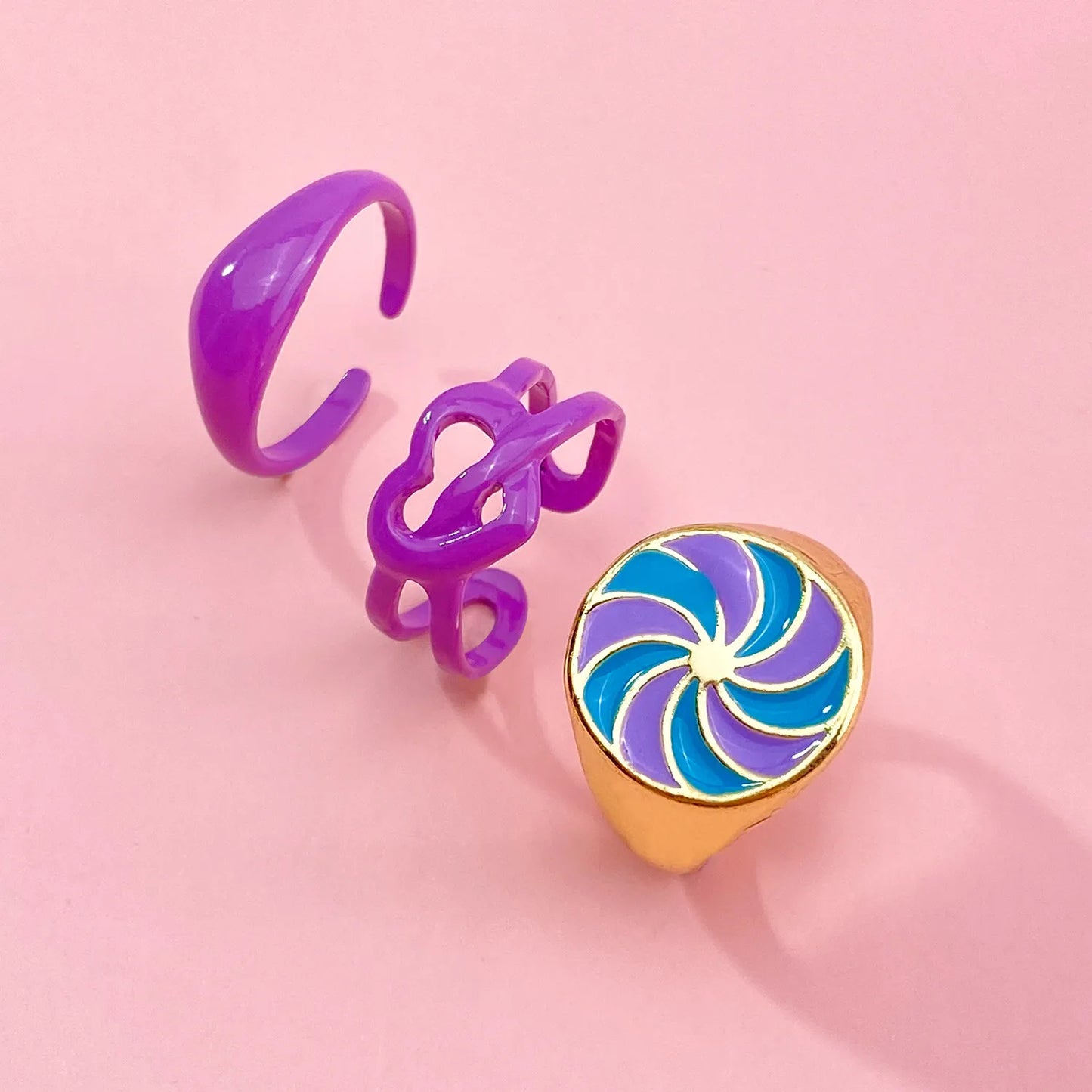 Set de anillos purple