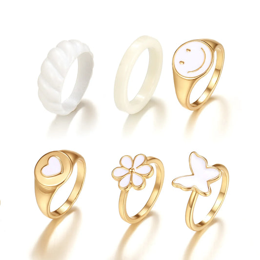 Set de anillos white love